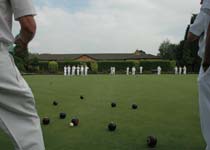 A bowls match being played