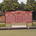 bowls green and scoreboard